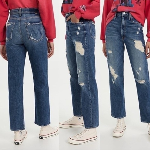 Mother Denim High Waisted Study Hover
Straight Leg Jeans Distressed Size 27 - Picture 13 of 15